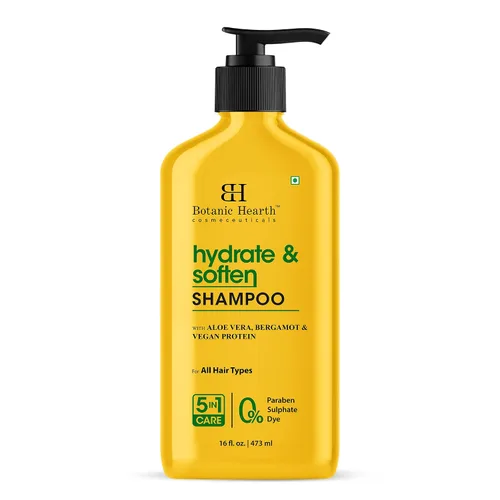 Vista 3 de Botanic Hearth Champú de Aloe Vera Infundido con Bergamota y Proteína Vegana Champú Clarificante para Hidratar, Suavizar y Fortalecer el Cabello