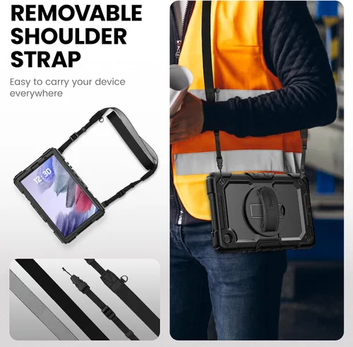 Vista 6 de Timecity Funda para Samsung Galaxy Tab A7 Lite 2021 de 8.7 pulgadas SM-T220/T225/T227 con protector de pantalla, resistente funda protectora