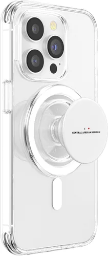 Vista 3 de Country Heart Pride - Funny I Love Central African Republic PopSockets MagSafe PopGrip for iPhone