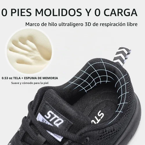 Vista 5 de STQ Women's Lightweight Lace-up Walking Sneakers