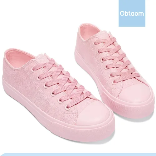 Vista 5 de Obtaom Zapatos de lona para mujer, zapatos deportivos de moda para caminar