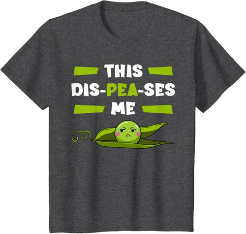 Vista 23 de Camiseta de semilla vegetariana de guisantes con flor de planta Dis-Peas-Ses Me, Negro