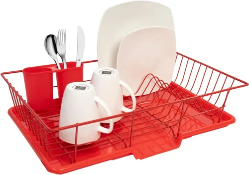 Vista 6 de Sweet Home Collection - Escurridor de platos y soporte para utensilios fáciles de usar