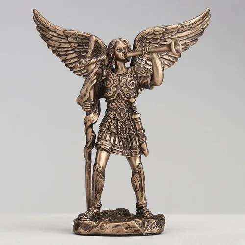 Vista 8 de Veronese Design - Figura de resina en miniatura de arcángel Gabriel de 3 1/2 pulgadas