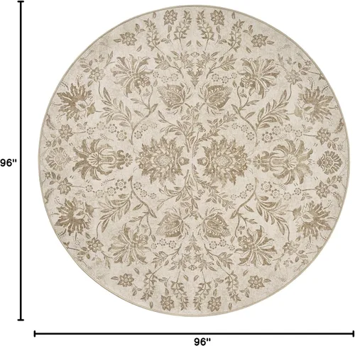 Vista 175 de jinchan Lima - Alfombra simétrica floral geométrica lavable, alfombra de entrada de medio círculo de 2 x 3, alfombra de media luna, suave y Azul