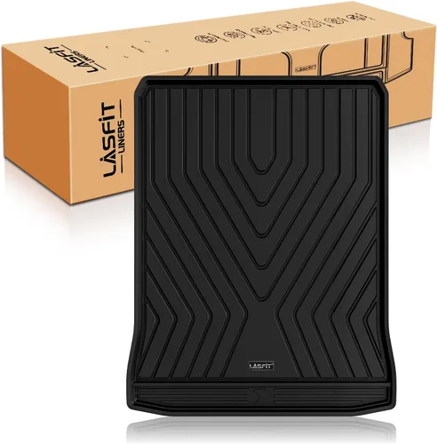 Vista 35 de LASFIT - Tapetes de suelo y maletero de auto, ajuste personalizado, de TPE, para todo tipo de clima, impermeable, juego completo, negros