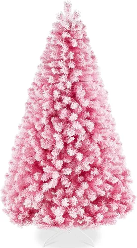 Vista 11 de Best Choice Products - Árbol artificial de Navidad flocado, pino de 1.4 m, premium, sin iluminación, con ramas completas, soporte de metal - Verde