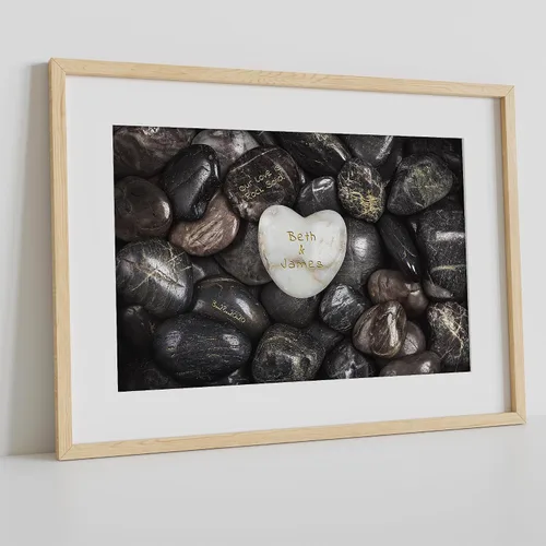 Vista 166 de A&T ARTWORK Love on Beach - Impresión fotográfica personalizada, incluye nombres y la fecha, regalo único para el aniversario de boda. Alfombrillas
