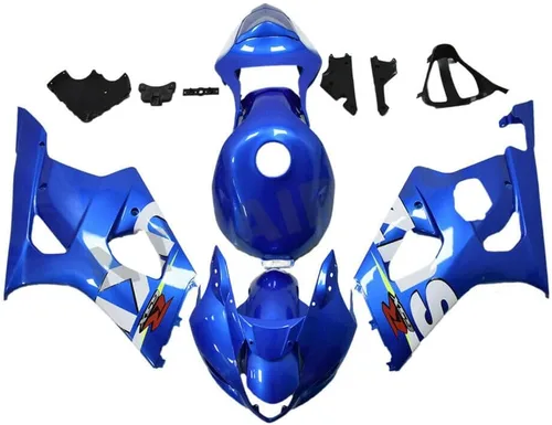 Vista 11 de Carenado de carrocería negro mate de plástico apto para 2003 2004 GSXR 1000 Inyección ABS Nuevo Aftermarket Kit Kit de carrocería GSXR-1000 03 04