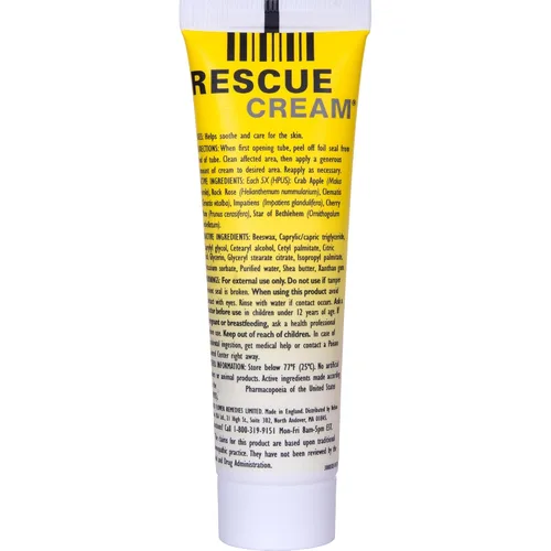 Vista 2 de Bach RESCUE Cream, cuidado de la piel hidratante para manos, cuerpo y cara, manteca de karité, esencias florales homeopáticas para aliviar