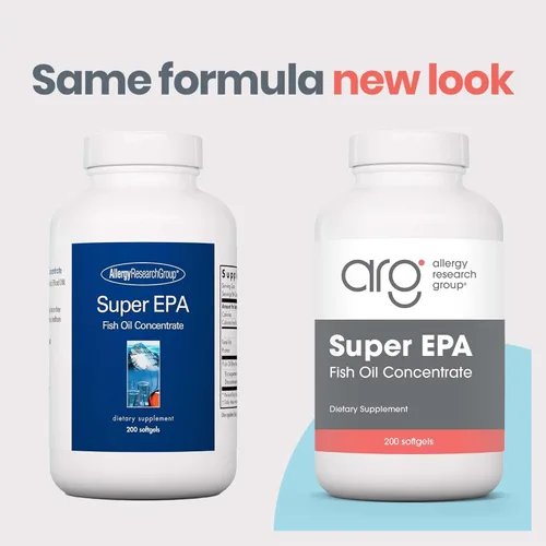 Vista 3 de Allergy Research Group - Super EPA - Aceite de pescado Omega 3, anchoas de origen sostenible - 200 cápsulas blandas