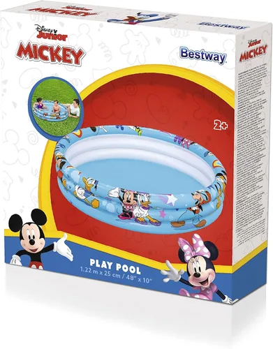 Vista 3 de BESTWAY Disney Junior Mickey & Friends - Piscina inflable (48.0 x 48.0 in), multicolor
