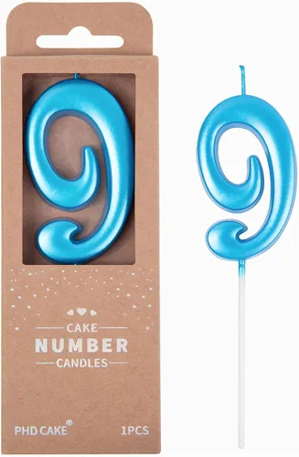 Vista 15 de PHD CAKE Velas de cumpleaños número 0 azul elegante de 2.76 pulgadas, velas de número azul, velas de número para pastel, celebración de fiesta