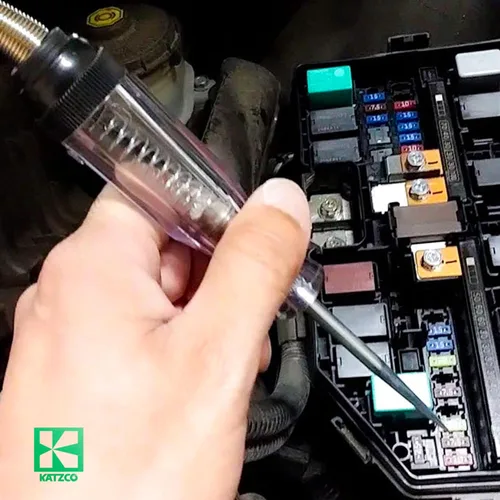 Vista 6 de Probador de continuidad de voltaje y corriente – 6-12 V CC – 24 V CA – Resistente – Cable de 54 pulgadas – Luz indicadora – Probador eléctrico