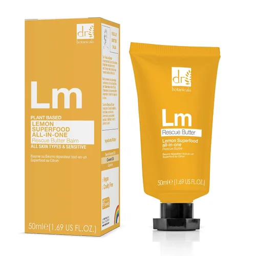 Vista 8 de Dr Botanicals Lemon Rescue - Mantequilla corporal con karité - Hidratante de calidad de spa - Piel seca - Pies - Codos - Rodillas - Aceite
