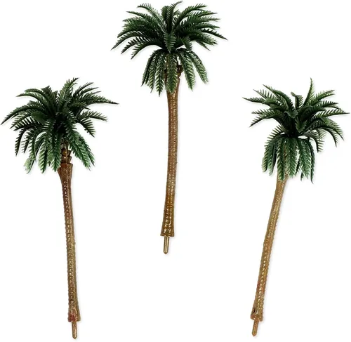 Vista 5 de Bright Creations Palmeras modelo miniatura para dioramas, manualidades (5 tamaños, 15 piezas)