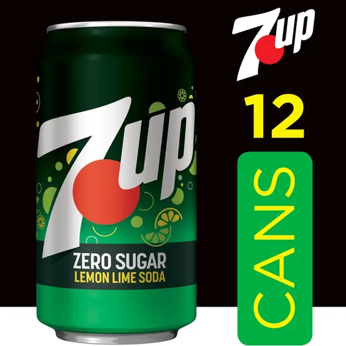 Vista 4 de 7UP Zero Sugar Lemon Lime Soda, latas de 12 onzas líquidas (paquete de 12)