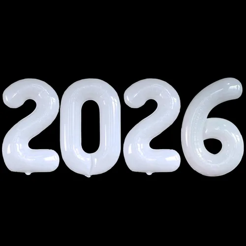 Vista 12 de Katchon, Globos gigantes dorados 2026 – 42 pulgadas Globos de Año Nuevo Números de globos 2026 Globo dorado para decoraciones de Año Nuevo