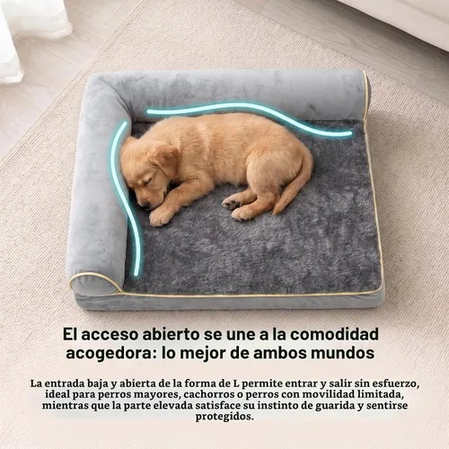 Vista 6 de Cama ortopédica para perros pequeños de 20 x 16 pulgadas, cama de espuma