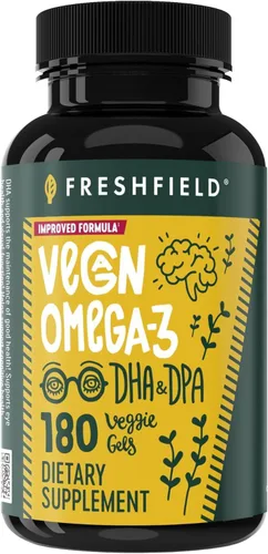 Vista 13 de Freshfield Suplemento vegano Omega 3, aceite de algas a base de plantas DHA