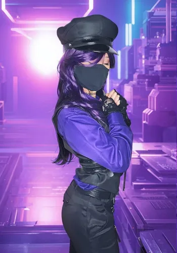 Vista 4 de Disfraz morado de talla estadounidense para hombre, conjunto completo de cosplay con sombrero y gafas para Halloween