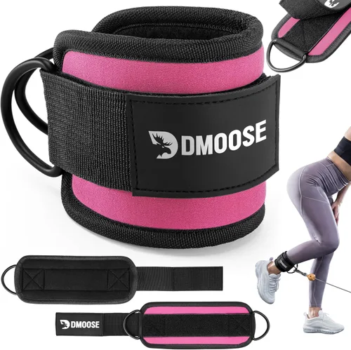 Vista 29 de DMoose Ankle Strap for Cable Machine - One Size Fit with Premium Padding, Workout Kickback Ankle Cuffs, Ankle Bands for Working Out, Booty Workouts