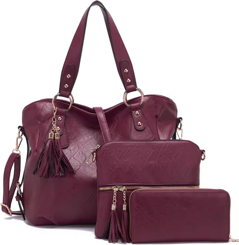 Vista 7 de Juego de carteras y carteras para mujer, bolso grande con cartera, 3