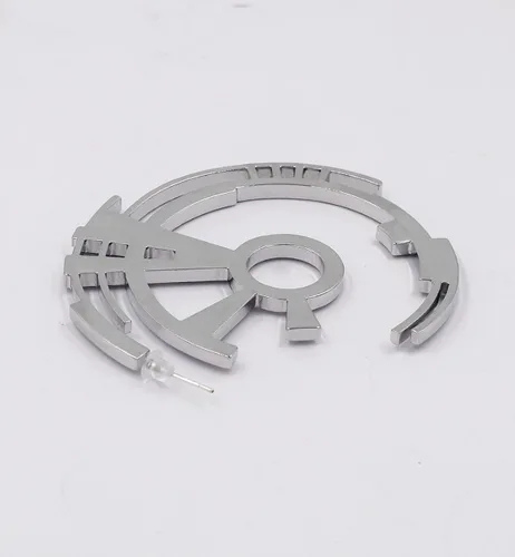 Vista 6 de L'VOW Y2K Punk - Pendiente irregular Cyborg con clip para cartílago, sin perforación, accesorios de joyería