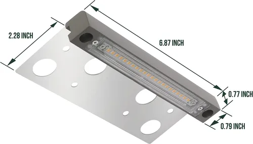 Vista 3 de GKOLED Luz Hardscape, luces de pared de pavimentadora, iluminación de paso de 6.8 pulgadas, chips LED integrados de 4 W 2700 K, carcasa de aluminio