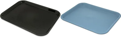 Vista 8 de Carlisle FoodService - Bandejas de cafetería negras y naranjas (17.87 x 14 x 0.98 pulgadas)
