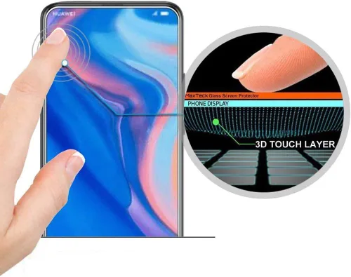 Vista 4 de Paquete de 2 protectores de pantalla de vidrio templado para Huawei Y9 Prime 2019 JKM-LX3 de 6.59 pulgadas
