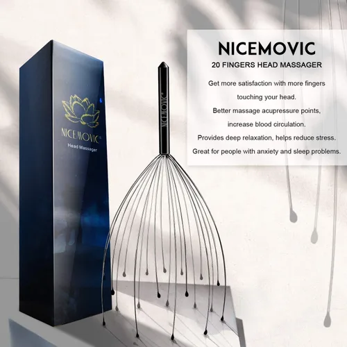 Vista 2 de NICEMOVIC Regalos para el Día del Padre para papá y él, paquete de 2 masajeadores de cabeza, rellenos de calcetines para hombres, mujeres y adultos