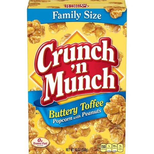 Vista 4 de CRUNCH 'N MUNCH Palomitas de maíz de caramelo con maní, 3.5 onzas (paquete de 12)