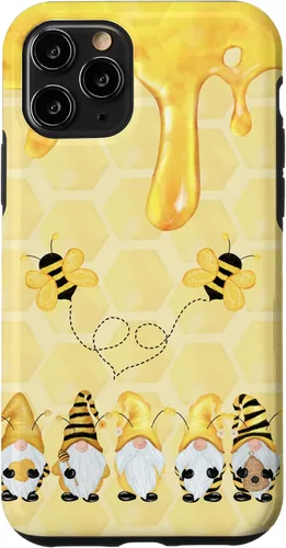 Vista 27 de Carcasa divertida para iPhone 16 con diseño de gnomos de abejorros para Halloween