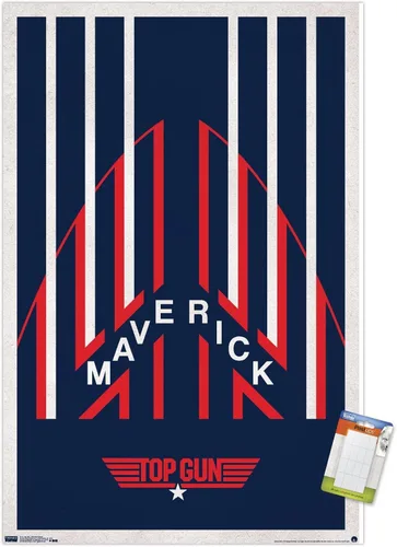 Vista 12 de Trends International Top Gun - Póster de pared de casco Maverick, 14.725 x 22.375 pulgadas, versión enmarcada de madera de granero