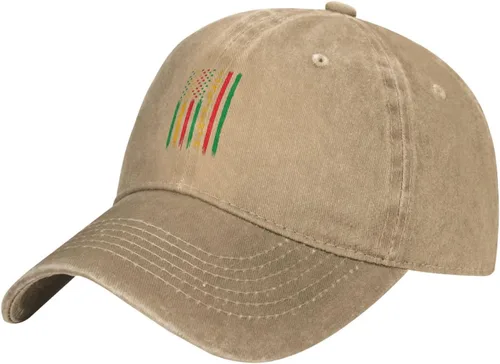 Vista 2 de Guyos Pride African American Juneteenth Independence Day Freedom Hats Trucker Hat Denim Cap Snapback Outdoor Travel Dad Caps