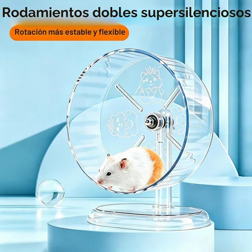 Vista 4 de Rueda de hámster, ruedas de ejercicio de hámster súper silenciosas, ruedas silenciosas, ruedas de hámster, ruedas de ejercicio ajustables