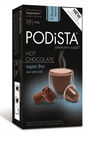 Vista 2 de Cápsulas de chocolate caliente compatibles con Nespresso - Cápsulas de cacao caliente - Sin azúcar - 3 cajas - 30 cápsulas