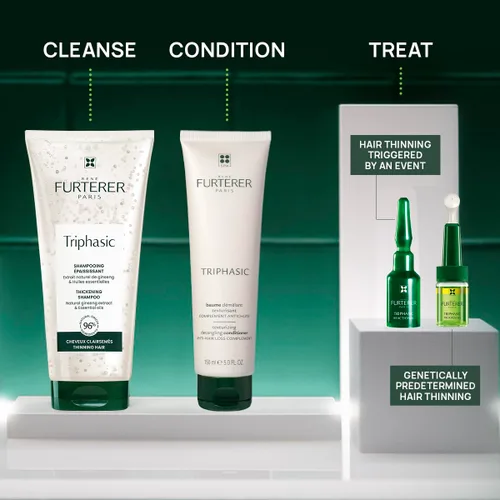 Vista 7 de René Furterer Champú fortalecedor TRIPHASIC - Cabello adelgazante - Fortifica la fuerza del cabello - Nutrición del cuero cabelludo - Para hombres