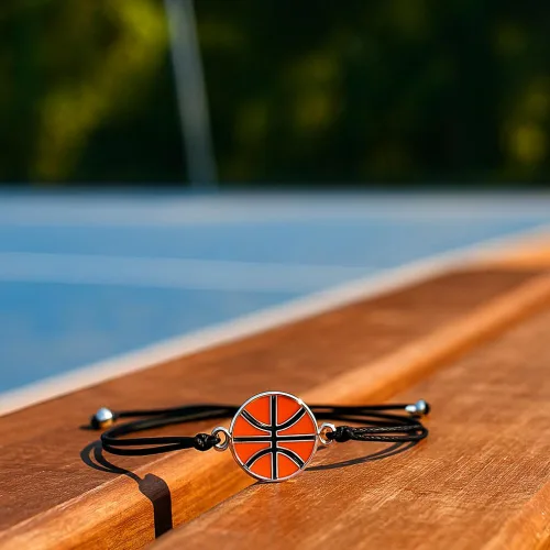 Vista 6 de Sportybella - Pulsera de baloncesto – Cuerda ajustable de cuerda de paracaídas, regalos para jugadores de baloncesto, se adapta a muñecas de 5 a 8