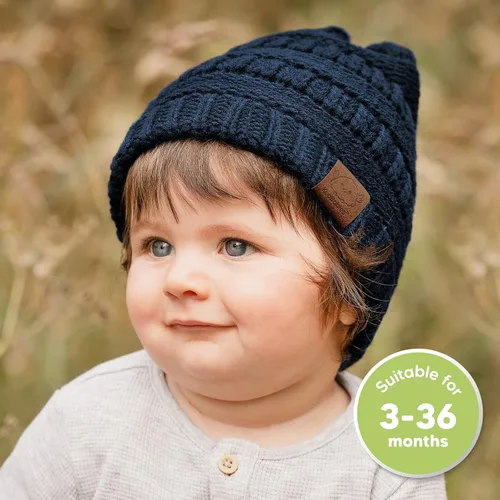 Vista 2 de KeaBabies Paquete de 3 gorros de bebé, sombreros de bebé y cambiador de pañales portátil, sombreros para recién nacidos, sombreros de bebé niño