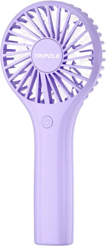 Vista 19 de TriPole Paquete de 2 mini ventiladores portátiles de mano, color rosa, 3 velocidades, potente ventilador de mano con batería personal para viajes