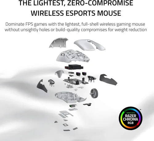 Vista 2 de Razer Gaming Viper – Mouse inalámbrico con sensor óptico DPI de entrada más rápida