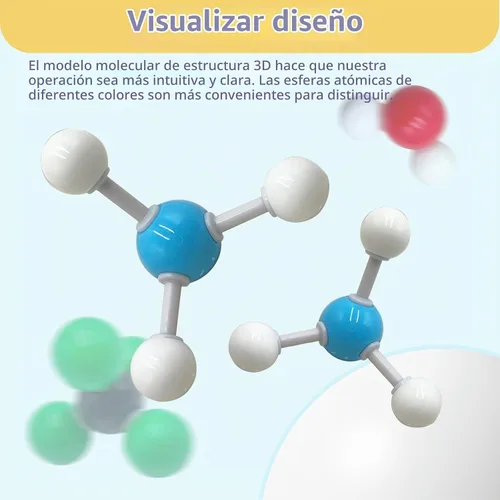 Vista 4 de Kit de modelo molecular de 240 piezas para conjunto de química