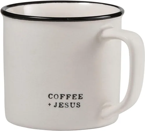 Vista 11 de Santa Barbara Design Studio Tazas de café en blanco y negro con diseños cara a cara, taza de cerámica, 16 onzas, 5 minutos más color fantasía