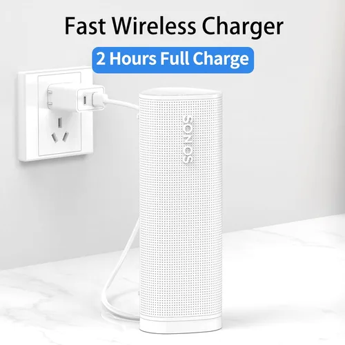 Vista 9 de Cargador inalámbrico compatible con Sonos Roam Gen 2nd/1st, base de carga magnética, base de carga para altavoz Bluetooth portátil para Sonos Roam