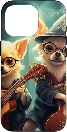 Vista 20 de iPhone 16 Chihuahua Mago Guitarristas, Chihuahua Dog, Estuche Guitarrista Mágico