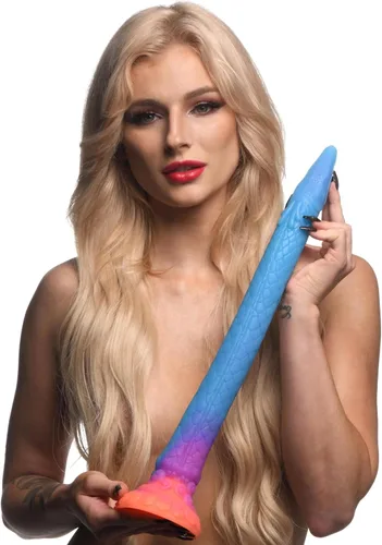 Vista 6 de CREATURE COCKS Makara Consolador de Serpiente de Silicona que Brilla en la Oscuridad para Hombres, Mujeres y Parejas. Consolador de Silicona Premium