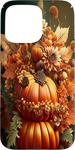 Vista 28 de iPhone 16 Vintage hojas caídas otoño calabaza especia feliz otoño caso