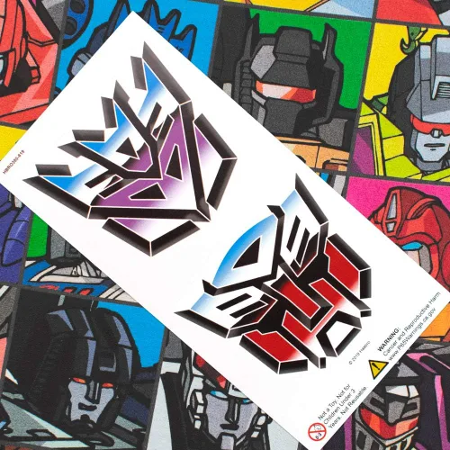 Vista 6 de Popfunk Camiseta clásica Transformers Squares y pegatinas